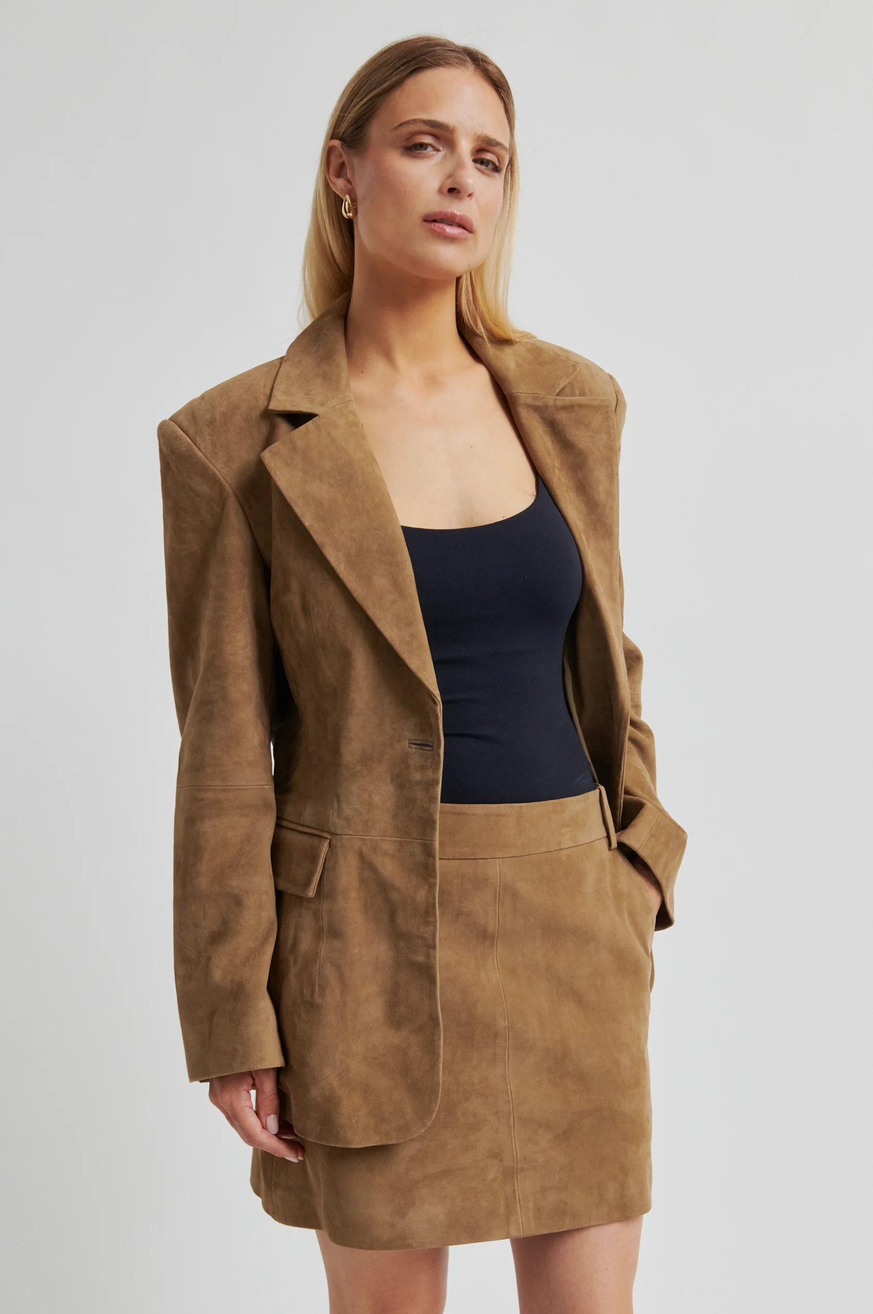 Suellen Mini Suede Skirt - Image 3